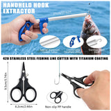 Fishing Tool Kit, 8 Pieces Fishing Gear, Fishing Pliers with Lanyard, Fillet Knife, Fish Lip Gripper, & More GPUSFAK