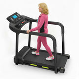 Lastforever Walking Treadmill with Extra-Long Safety Handrails,Senior Treadmills for Home, Home Recovery Fitness Exercise Machine for Elder, 310 lbs Capacity, 16.5'' Wider Running Belt