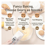400W Hand Mixer with Electronic Control, 304 Stainless Steel 6-Rod Set & Storage Base - Heavy Duty Electric Kitchen Blender for Baking, Whipping, Mixingr
