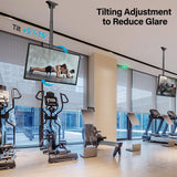 MOUNTUP Ceiling TV Mount for 40-75 Inch Flat Curved TVs, 360° Rotation Heavy Duty Articulating Pole with 99 lbs Capacity, Max VESA 600x400mm, Adjustable Height Ceiling Mount for Restaurant/Office