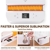 Automatic Heat Press 2 & Auto Tumbler Heat Press Machine Bundle - White Automatic Heat Press Machine