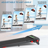 Ecogou Walking Pad Treadmill with Incline and Handle Bar, 3 in 1 Foldable Treadmills for Home Office, 365lbs Portable Compact Under Desk Treadmill