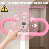 Borcolo Stair Stepper for Home, Vertical Climber Machine for Full-Body Exercise, Portable Stair Home-Upgrade Climber Fitness Equipment with Stable Frame Adjustable Handlebar for Women Men, Pink