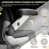 Office Desk Chair with Pocket Spring Cushion,High Back Computer Chair with Lumbar Support,Dual Rubber Wheel