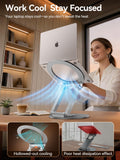Anifrim Telescopic Laptop Stand with 360° Rotation, Adjustable Height & Tilt Swivel Laptop Riser, Ergonomic Standing Desk Converter for 10-17" MacBook Pro/Air, Dell, HP – Supports up to 22lbs (Silver)