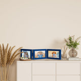 decorUhome Blue Triple 6x4 Picture Frame Horizontal, MDBU08