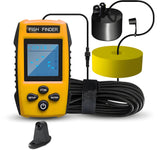 Portable Fish Finder Handheld Sonar Depth Finder for Kayak Boat Ice and Shore Fishing 100m Range with Transducer Fishing Alarm Underwater Contour TL88