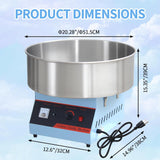 OUKIDR Cotton Candy Machine Commercial, 1050W Electric Cotton Candy Maker with Stainless Steel Bowl and Sugar Scoop, Candy Floss Maker for Kids Birthday, Family Party, Festival, Blue