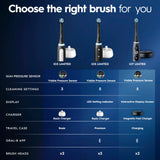 Oral-B Rechargeable Electric Toothbrush, iO5 Limited Deep Clean & Whiten, 5 Cleaning Modes, Visual Pressure Sensor to Protect Gums, Travel Case, 3 Brush Heads, Black