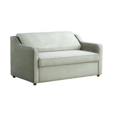 Serta® Santa Cruz 62.2" Convertible Loveseat, Full-Size, Recessed Track Arms