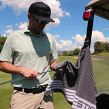 STICKIT XL Magnetic Golf Towel, Premium 35" x 20" Microfiber with Deep Waffle Pockets, Industrial Strength Magnet | Easy Clean