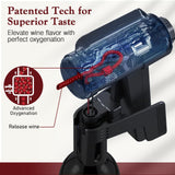 Ultimate Wine Preservation System: Built-In Electric Wine Aerator & Opener with Cork-Still Vacuum Tech - 5+ Week Freshness, No Consumables Needed | Premium Wine Accessories for Wine Connoisseurs
