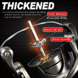 Sougayilang Spinning Reel - 5.2:1 Gear Ratio, 12+1 Bearings Freshwater Saltwater Fishing Reel, Ultra-Smooth CNC Aluminum Spool, Lightweight & Powerful for Bass Trout Salmon (Model: 4000)