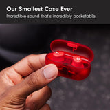 Solo Buds - Wireless Bluetooth Earbuds | 18 Hours of Battery Life | Apple & Android Compatibility, Transparent Red Beats