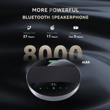 Bluetooth Conference Speakerphone, Daisy Chain/Use Alone up to 30 attendees, Bluetooth/Wireless/USB Microphone Tenveo