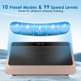 Natini Vibration Plate Exercise Machine - Whole Body Vibration Platform Machine with Pilates Bar Resistance Bands (Pink)