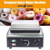12 Compartments Electric Donut Maker Machine, Commercial Mini Donut Machine 1550W Electric Nonstick Doughnut Making Machine Donut Machine for Doughnut Breakfast Home Desserts