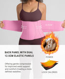 FeelinGirl Waist Trainer Belt Hook Loop Cincher for Tummy Control Workout Daily Wear Shaping Waistbands Deep Pink XL