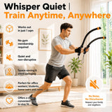 Salario Portable Cordless Battle Ropes – Home Gym Workout Equipment for Intensive Training & Core Strength, Ideal for Home, Office, Travel and Small Spaces(Black)