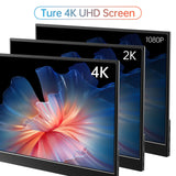 MNN 15.6" FHD 60Hz Portable Monitor USB-C HDMI IPS HDR Gaming (Ink Black)