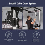 MAJOR FITNESS Drone1 Power Cage - Multi-Function Power Rack for Home Gym, Squat Rack, Cable Crossover System, for Strength Training, Heavy-Duty Steel Construction (D1AW Power cage only, Desert)