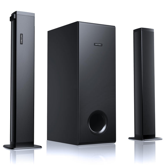 INFITBO Sound Bar for Smart TV 2.1CH 190W Peak Power Soundbar with Subwoofer Detachable 2-in-1 BT 5.4 Newest Surround Sound System 12L Deep Bass for PC Game with HD-ARC/Opt/USB/AUX Home Theater INFITBO