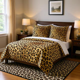 Cheetah Print Pillow Covers Room Decor 18x18 Inch, Leopard Print Decorative Throw Pillow Covers for Home Couch Sofa Bedroom Livingroom Dorm, Set of 2 African Wild Animal Theme