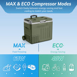 Antarctic Star 12 Volt Refrigerator,43QT(40L)Electric Cooler Compressor, Portable Refrigerator -4℉~68℉,Car Fridge, GREEN