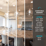 LUXRITE 8 Inch Ultra Thin LED Recessed Lighting, 23W, 5 Color Selectable 2700K | 3000K | 3500K | 4000K | 5000K, CRI 90, 1800 Lumens, Dimmable LED Wafer Lights, Wet Rated, Baffle Trim (6 Pack)