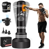 Freestanding Punching Bag for Adults, 70'' Boxing Bag with Stand Kicking Bag Heavy Bag with Boxing Gloves and Electric Air Pump, Women Men Kickboxing Bags for Beginners Training MMA Muay Thai Fitness JUOIFIP