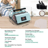 Tumbler Heat Press Machine, 11-30oz Mug Press, Heat Up Fast and Even, Tumbler Press with Sublimation Paper