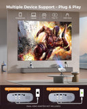 ELEPHAS Mini Projector for iphone, Portable Projector with Tripod, 1080P HD Outdoor Projector, Movie Projector Compatible with Android/iOS/Windows/TV Stick/HDMI/USB