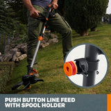 Worx 3 in 1 Cordless String Trimmer/Lawn Edger/Mini Mower, 12" Electric Weed Wacker with Command Feed, 20V Weed Eater with 5.5 LBS, Battery & Charger Included, WG170.2