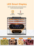 FOHERE Food Dehydrator, 5 BPA-Free Tray Dehydrators for Food and Jerky, Fruit, Herbs, Meat, Dog Treats, 48H Timer and 95-158°F Temperature Control, 400W Dehydrator Machine, 11.42" Stackable Trays