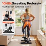 SPORTSROYALS Twist Stepper/Mini Stepper,Steppers for Exercise at Home,Stair Stepper with Resistance Bands for Full Body Workout, 660lbs Weight Capacity