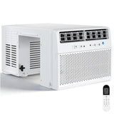 U-Shaped Window Air Conditioner, 10,000 BTU Window AC Unit Cools Up to 450 Sq. Ft for Bedroom/Living Room, Saddle AC Unit with Full Window View, Quiet & Energy Saving, Installation Kit Included