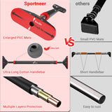 Pull Up Bar for Doorway: Sportneer Strength Training Pull-up Bars without Screw - Adjustable Width Locking Mechanism Chin Up Bar, Thickened Steel Max Limit 440 lbs Upper Body Fitness Pullup Bars for Home (Black-Red) Sportneer