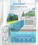 KISSAIR 5,000 BTU Window Air Conditioner Cools Up to 150 Sq. Ft, Utral Quiet Air Conditioner Window Unit with Mechanical Controls, 2 Fan Speeds, Small Window AC Unit, Ideal for Bedroom