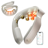 SKG G7 Pro Fold 3.0 Neck Massager for Pain Relief Deep Tissue Vibration Cordless Travel Massager, Mother's Day Innovative Foldable 3D Neck Massager Gifts for Office Home Car Travel, Gold Titanium