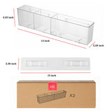 Lae Nuvole Wall Organizer, 2-Pack Clear Adhesive Shelves for Narrow Space
