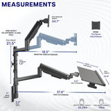 VIVO Ultrawide Wall Mount with Tray, Up to 49 in Screens, MOUNT-V120KB35C