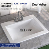 Bathroom Sink Under Counter Modern Art Basin with Overflow Deer Valley