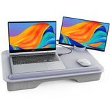 SAIJI Laptop Lap Desk with External Monitor Holder Fits Up to 17" Laptops