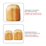Starfrit Electric Bread Maker - 2lb Loafs - Non-Stick Removable Pan - Automatic Nut Dispenser - 13 Preset Programs - 550W
