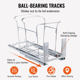 Pull Out Trash Can, 37 Quart Recycling Bin with Silent Slide, Sink VEVOR