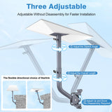 Starlink Mount with Extension-Adjust Angle Without Disassembly Tube Gen 3 Roof Mount Wall/Ceiling Mounting Kit Compatible with Starlink Standard 4/4X/V3 (Grey)