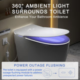LOUPUSUO Luxury Smart Toilet with Foam Shield Auto-Open/Close Lid