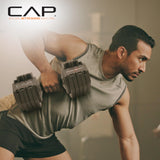 CAP Barbell 55 lb Pair of Adjustable Dumbbells with Full Rotation Black Handle