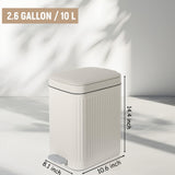 Soft Close Garbage Can Step Wastebasket Container Trash Bin for Office Bedroom Kitchen Living Room