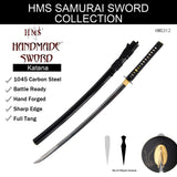 Hand Forged 1045 Carbon Steel Narcissus Katana, Full Tang Sword